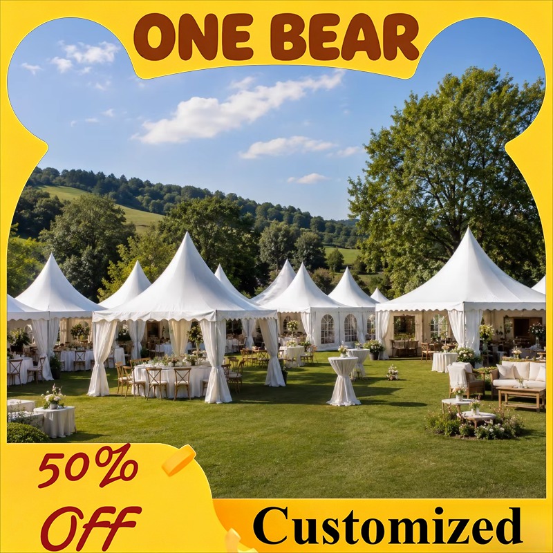 Event & Party Supply - Tenda Pagoda Bianca Personalizzabile con Tetto
