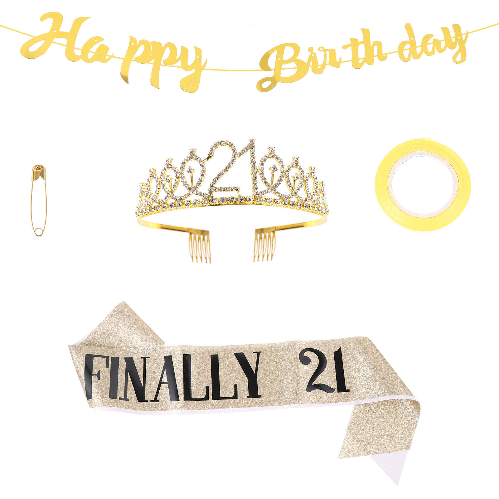 1 Set Corona di Compleanno con - Birthday Sash Glitter recensione e prezzo