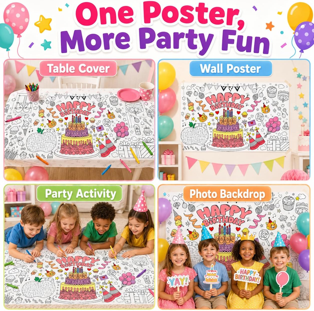 Poster Gigante da Colorare per - Table Cloth Disposable recensione e prezzo
